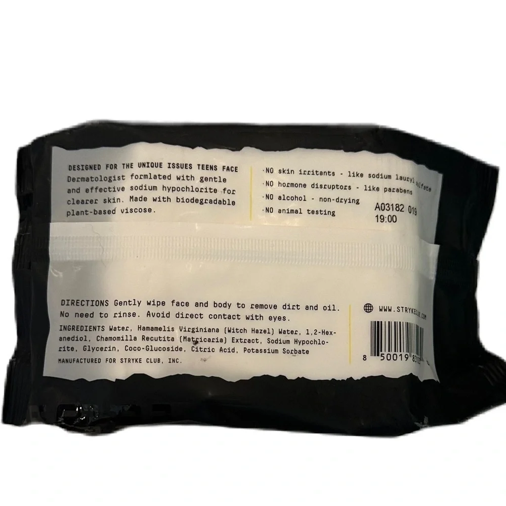 Stryke Club Wipe Out Cleansing Wipes, Pacific Scent,‎ 30 Wipes